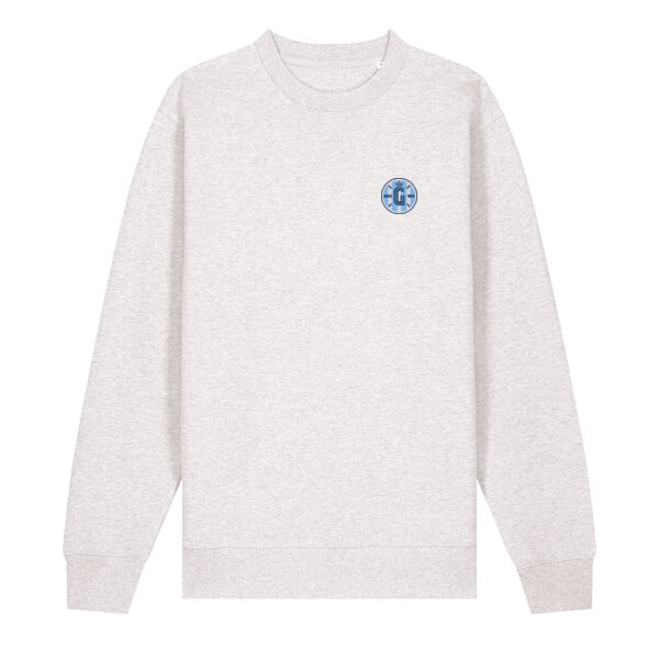 Gantoise Unisex Sweater - Grijs - Badge (geborduurd) Thumbnail